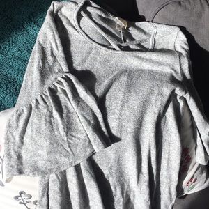 Soft sweater with bell sleeves!